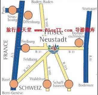 德国绿色天堂黑森林地图,德国地图高清中文版