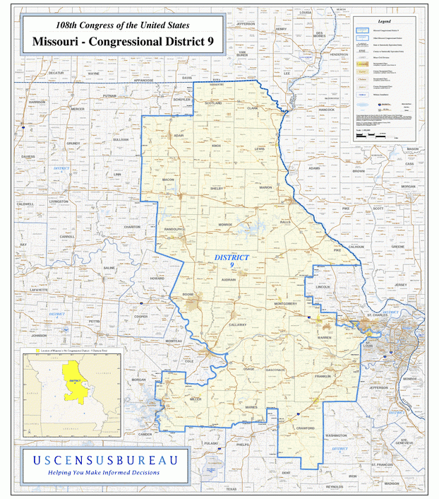 密苏里州(Missouri)行政区划图,美国地图高清中文版